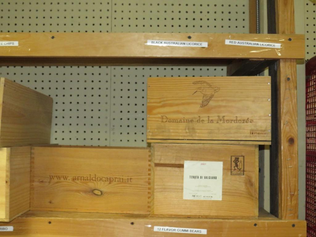 (16) Wood Line Crates