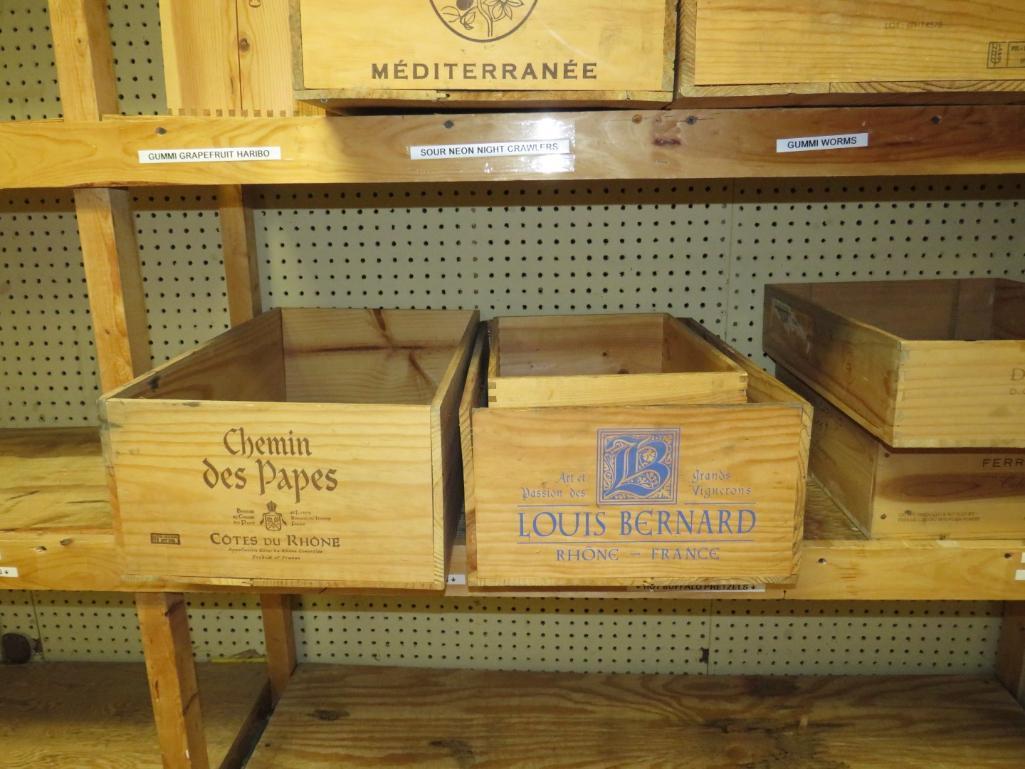 (16) Wood Line Crates