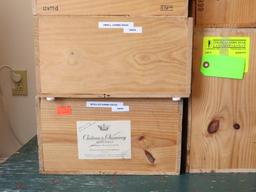(8) Wood Wine Boxes