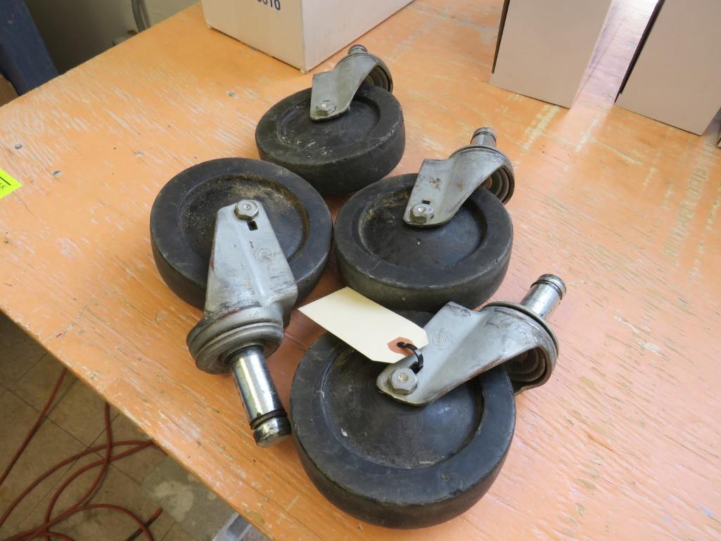 (4) 5" Wire Rack Casters