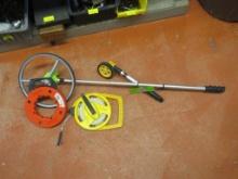 (2) Walking Wheels & 110' Tape Measurer