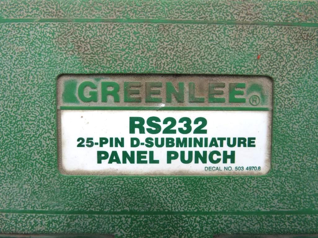Greenlee Model RS232 25-Pin Panel Punch