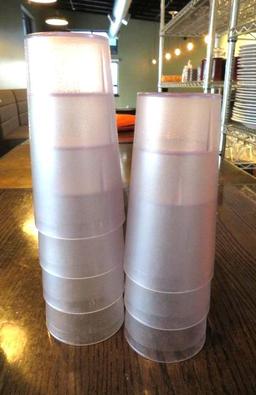 (12) Asst. Poly Drinking Glasses
