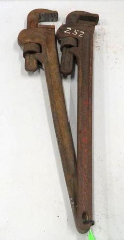 (2) 24" Heavy-Duty Ridgid Pipe Wrenches