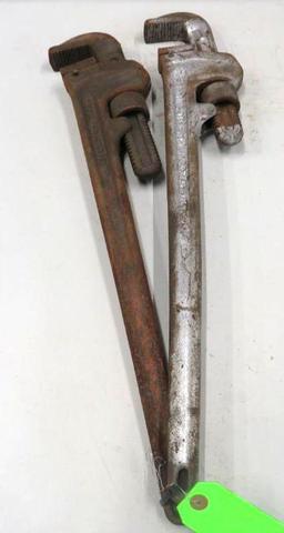 (2) 24" Heavy-Duty Ridgid Pipe Wrenches