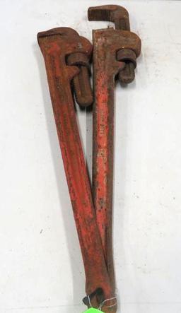 (2) 24" Heavy-Duty Ridgid Pipe Wrenches