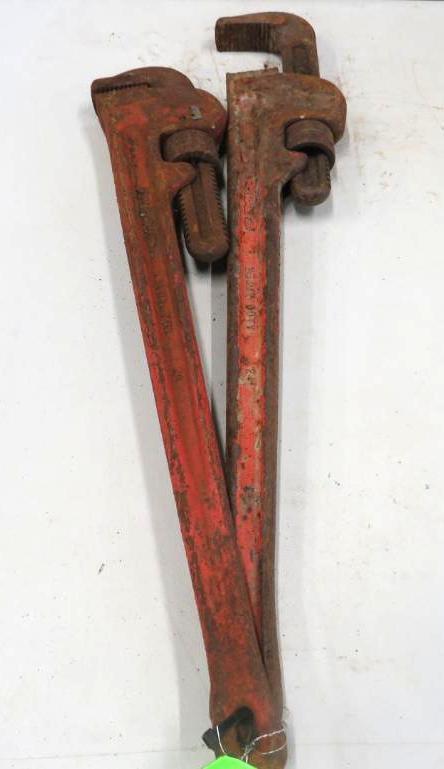 (2) 24" Heavy-Duty Ridgid Pipe Wrenches