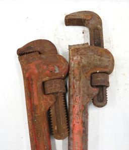(2) 24" Heavy-Duty Ridgid Pipe Wrenches