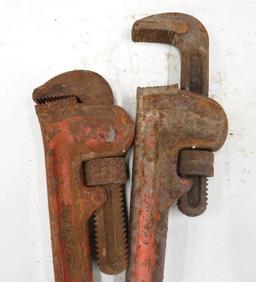 (2) 24" Heavy-Duty Ridgid Pipe Wrenches