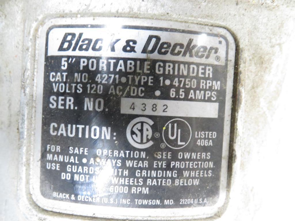 Black & Decker 5" Portable Grinder