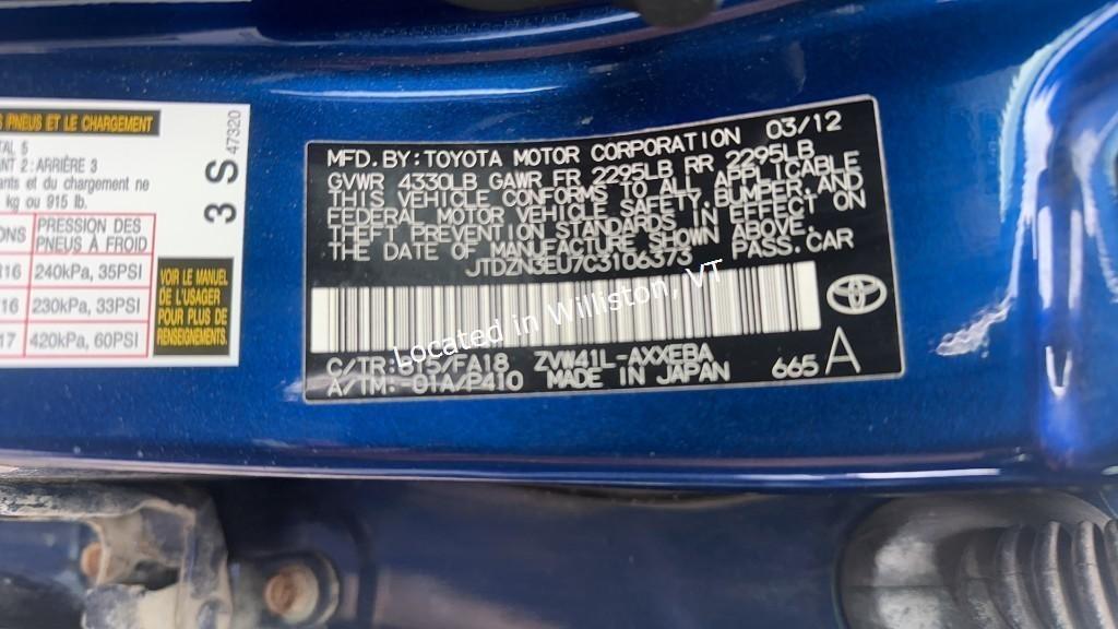 2012 Toyota Prius v Two I4, 1.8L
