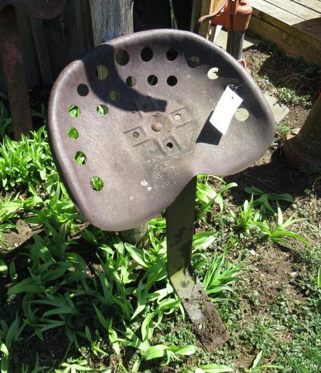 Antique Steel Implement Seat