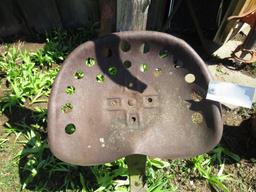 Antique Steel Implement Seat