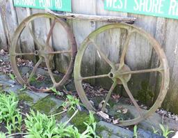 Pair Of Iron Tractor Wheels