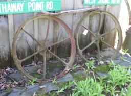 Pair Of Iron Tractor Wheels