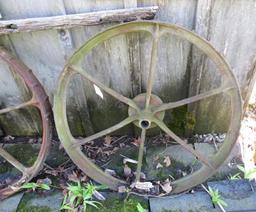 Pair Of Iron Tractor Wheels