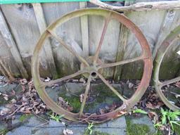 Pair Of Iron Tractor Wheels