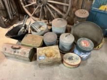 (10+/-) Vintage Tin Containers