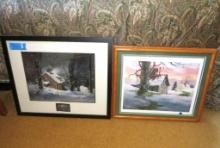 (2) Framed Fred Swan Sugarhouse Prints