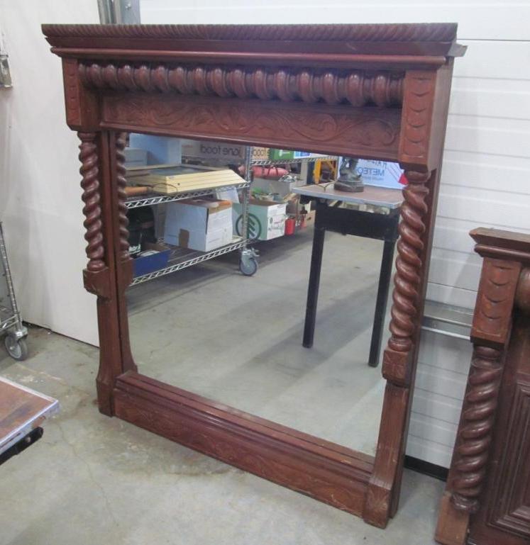 Antique Oak Mirror