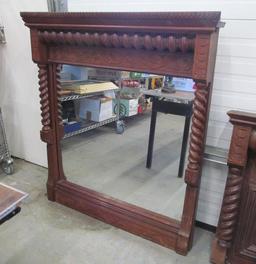 Antique Oak Mirror