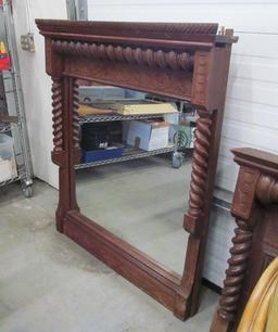 Antique Oak Mirror