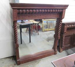 Antique Oak Mirror