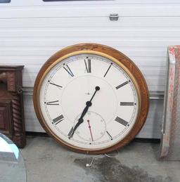 42 Howard Miller Oak Case Wall Clock