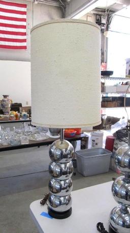 Kovacs Style 4-Stacked Chrome Ball Table Lamp