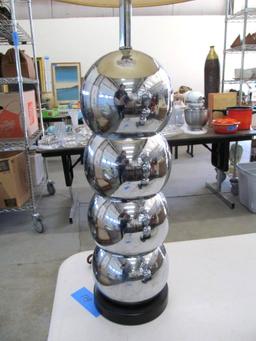 Kovacs Style 4-Stacked Chrome Ball Table Lamp