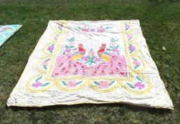 Chenille Double Peacock Bed Spread
