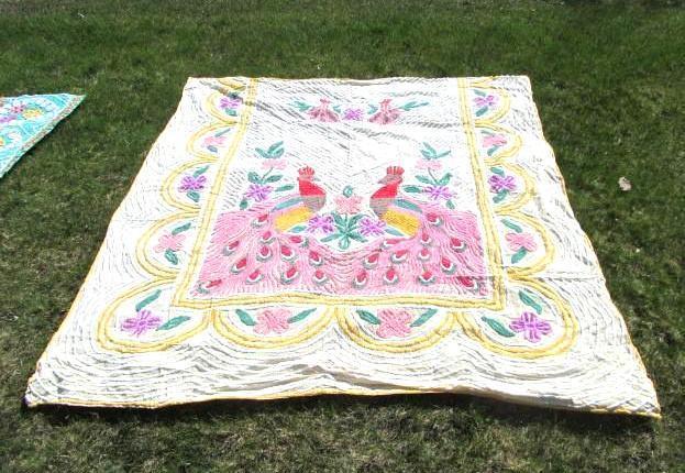 Chenille Double Peacock Bed Spread