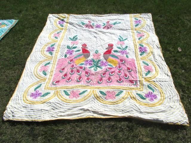 Chenille Double Peacock Bed Spread