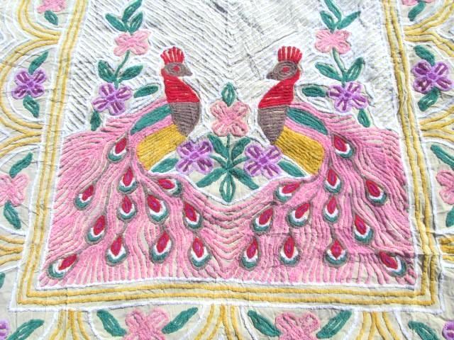 Chenille Double Peacock Bed Spread