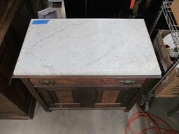 Marble Top Walnut Commode