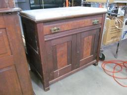 Marble Top Walnut Commode