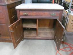 Marble Top Walnut Commode