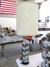 Kovacs Style 4-Stacked Chrome Ball Table Lamp