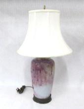 Red Pottery Vintage Lamp
