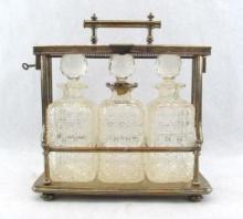 English Silverplate Tantalus