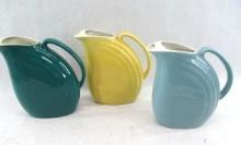 (3) Hall Pastel Pitchers
