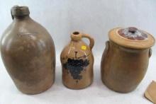 Ballard Jug & Plain Crock w/Lid