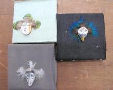 (3) Miniature Native American Masks