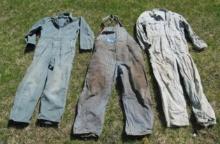 (3) Pair Vintage Mens Coveralls & Overalls