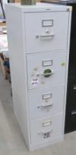 4-Drawer White File Cabinet