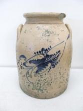 Fort Edward, NY Stoneware Crock w/Cobalt Bird