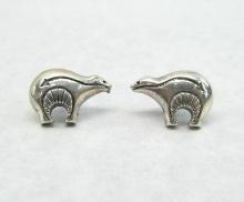 Sterling Polar Bear Earrings