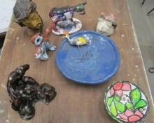 Asst. Small Pottery Sculptures