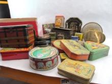 Box of Decorative/Collectible Tins