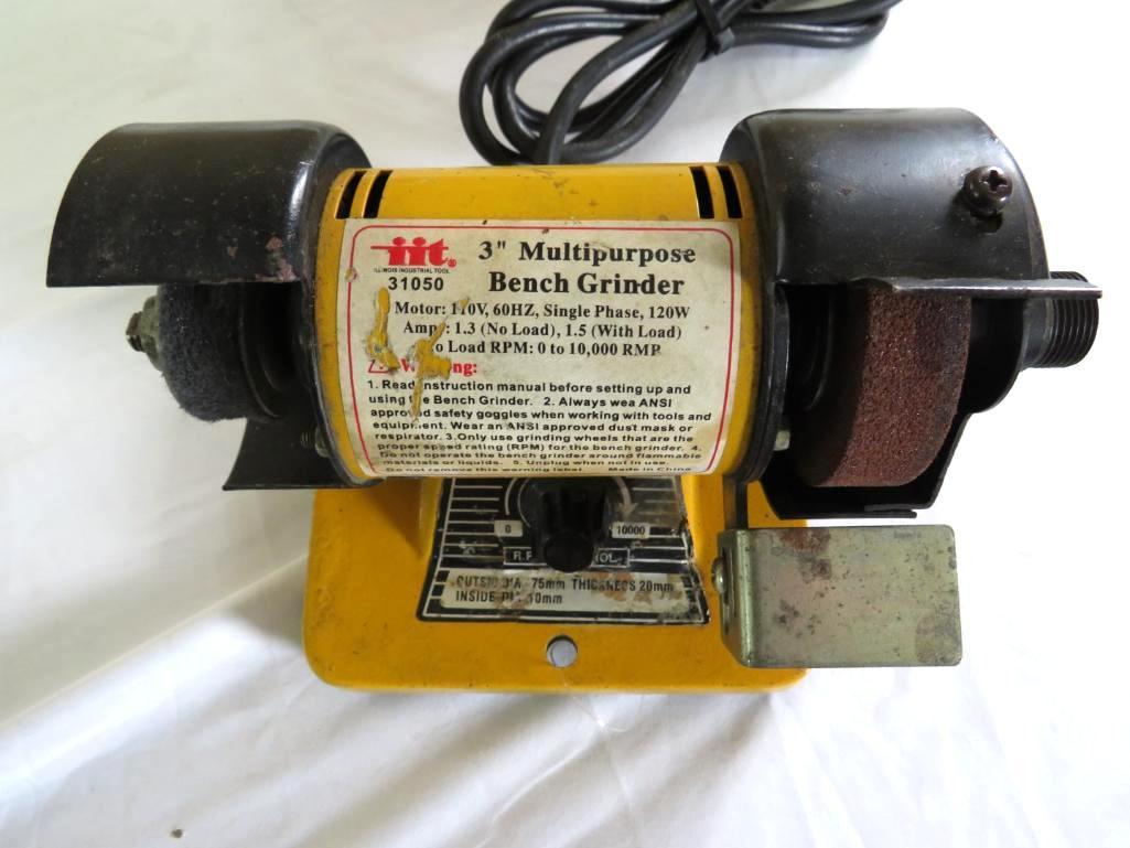 Illinois Industrial Tool 3" Multipurpose Bench Grinder